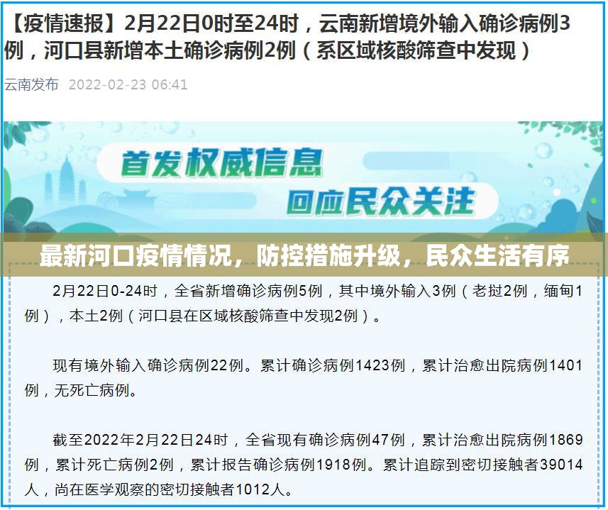 最新河口疫情情况，防控措施升级，民众生活有序