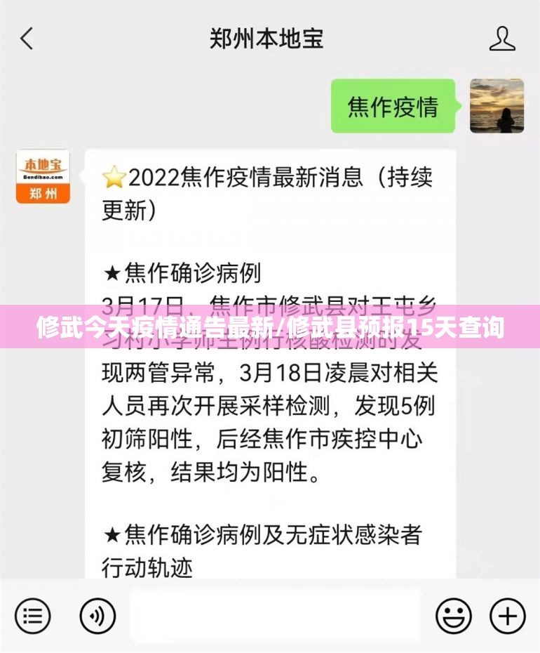修武今天疫情通告最新/修武县预报15天查询