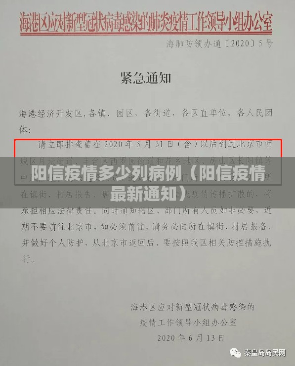 阳信疫情多少列病例（阳信疫情最新通知）